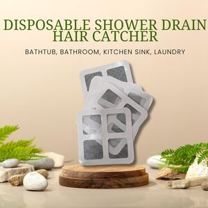 Disposable Shower Drain Hair Catcher - Gray